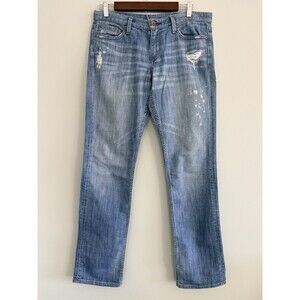 Banana Republic White Oak Cone Denim Jeans Womens 30 Light wash Distressed